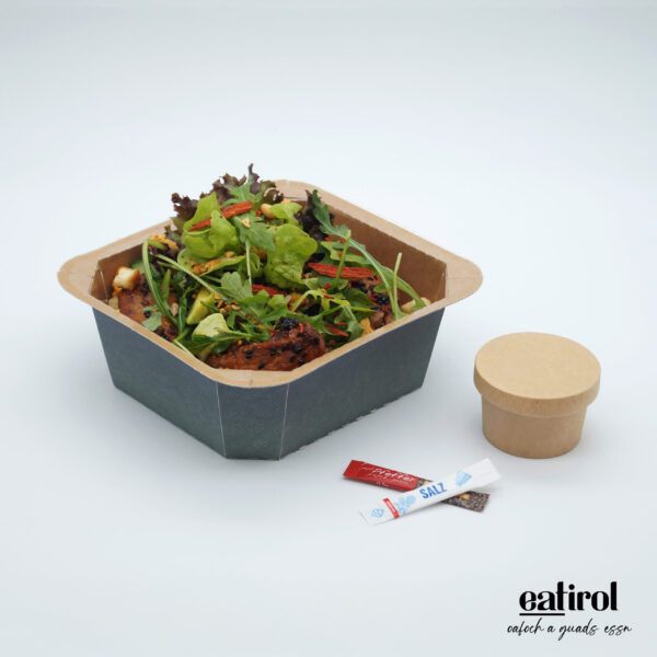 Salad Bowl mit Teriyaki Hühner Streifen