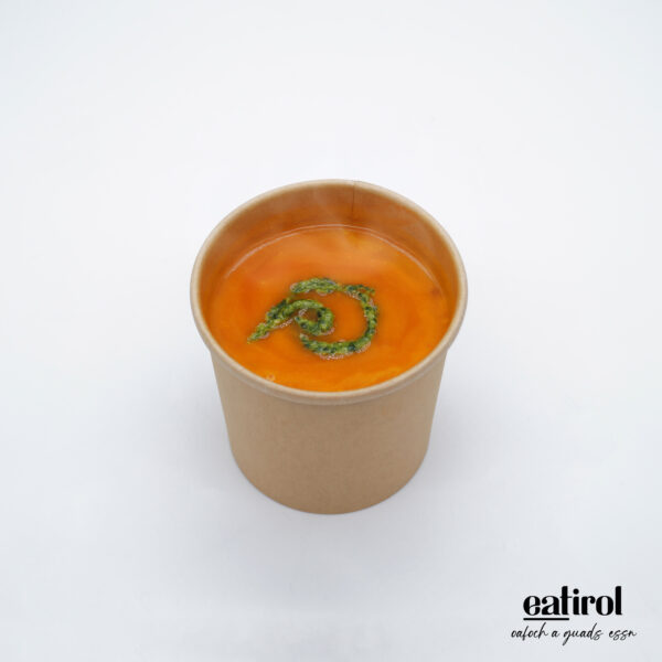 Tomatencreme Suppe mit Basilikum