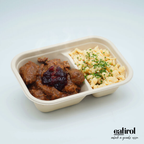 Wildragout mit Spätzle