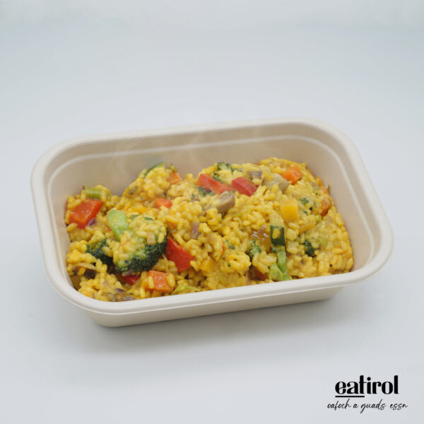 Gemüse Paella mit Safran