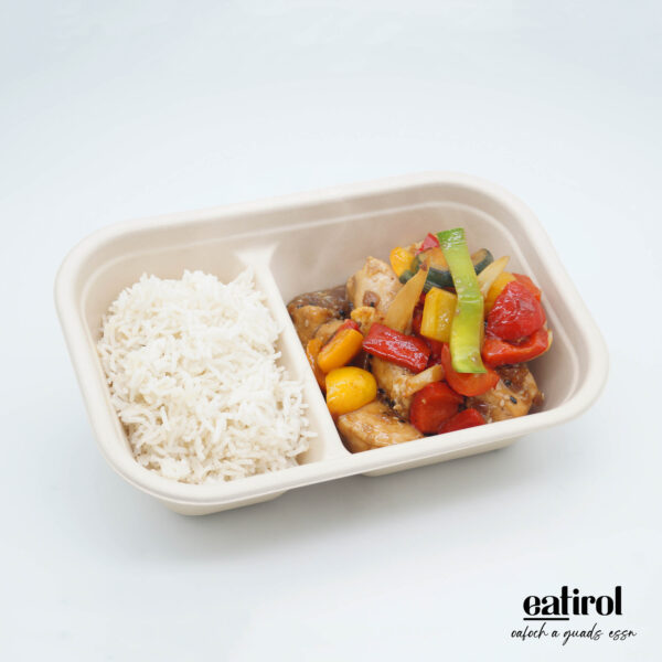 Sesam Chicken mit Teriyaki Gemüse und Jasminreis
